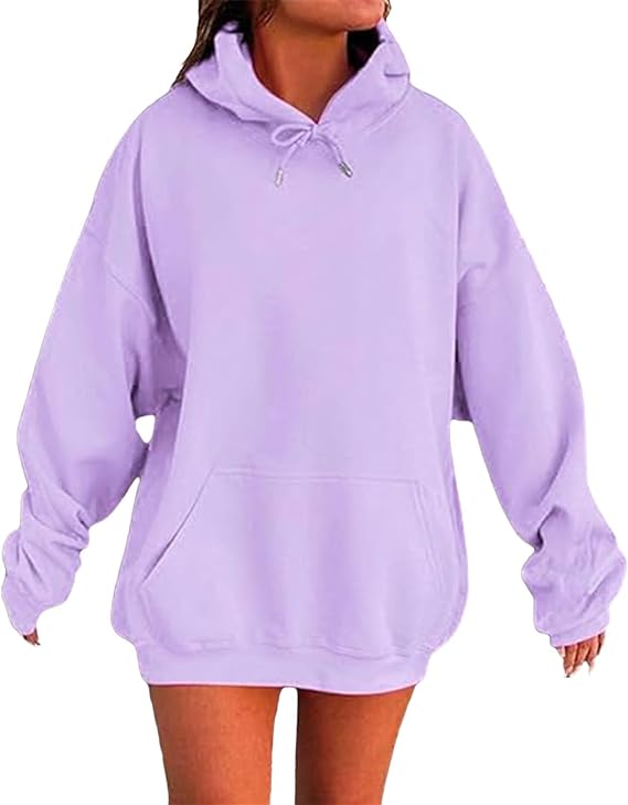Hoodies for Women Fall Fashion 2025 Trendy Drawstring Hooded Sweatshirts with Pocket Long Sleeve Cute Hoodie Clothes