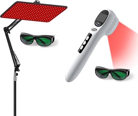 Morfone Red Light Therapy 200LEDs and Morfone Handheld Red Light Therapy Device