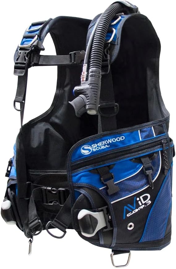 Sherwood Avid Jacket-Style BCD Weight-Integrated Buoyancy Compensator with 6 D-Rings, Dual Tank Bands & Accessory Mounts | XS3XL | Scuba Diving BC for Men & Women