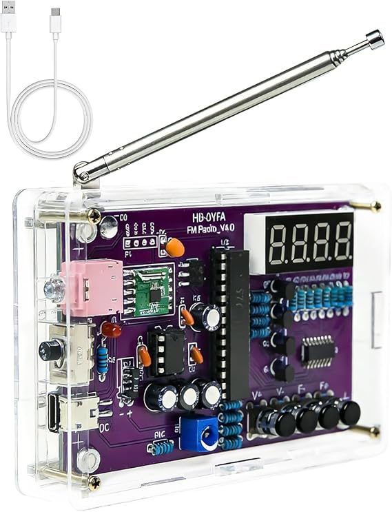 FM Radio Kit Soldering Practice Kits Build Your Own Electronics DIY Soldering Kit 87-108MHZ Receiver with 2 Power Modes EK1989 FM Radio Soldering Learning and Teaching for Beginners, Adults, Kids