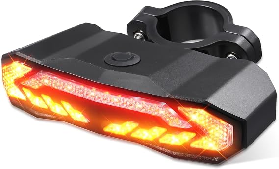 Smart Bike Accessories, USB Wireless Remote Control Six Lighting Modes, Brake Sensing