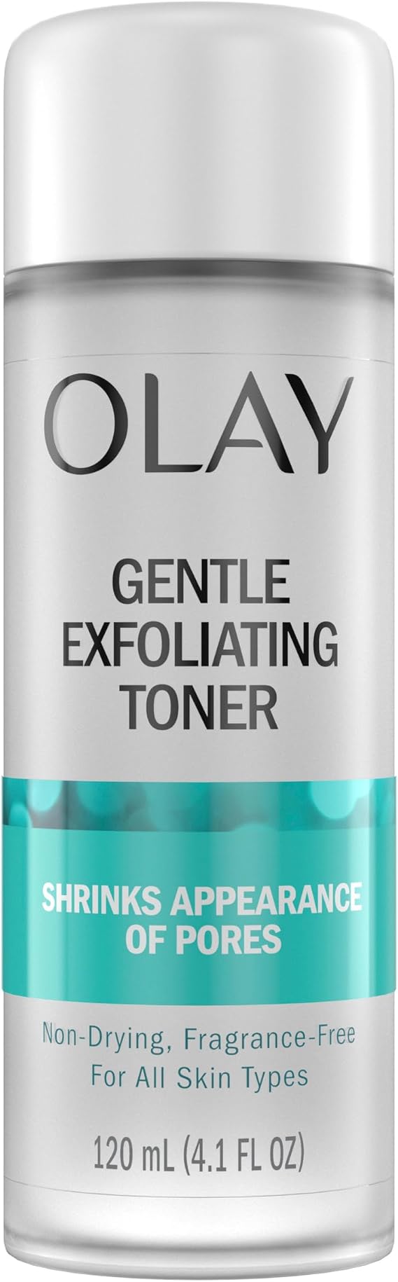 Olay Gentle Exfoliating Toner, Fragrance Free, 4.1 fl oz, Pore Treatment Face Cleanser Unclogs and Diminishes the Appearance of Pores