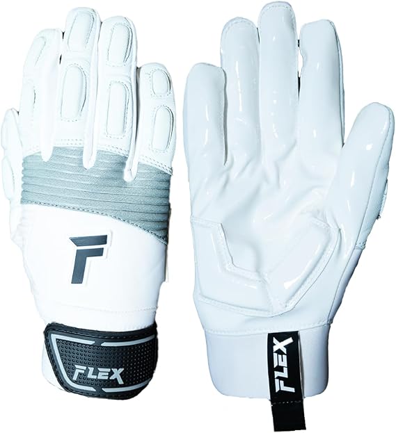 Flex Football Padded Lineman Gloves | Youth and Adult Sizes - Extra Grip and Padded Palms