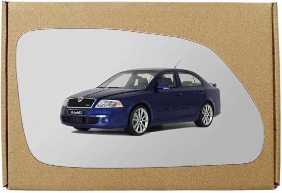 GAPlus Replacement Wing Mirror Glass Compatible with Skoda Octavia 2004-2009 Convex Right Driver Off Side