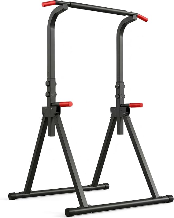 Foldable Power Tower, 440 lb Pull Up & Dip Station