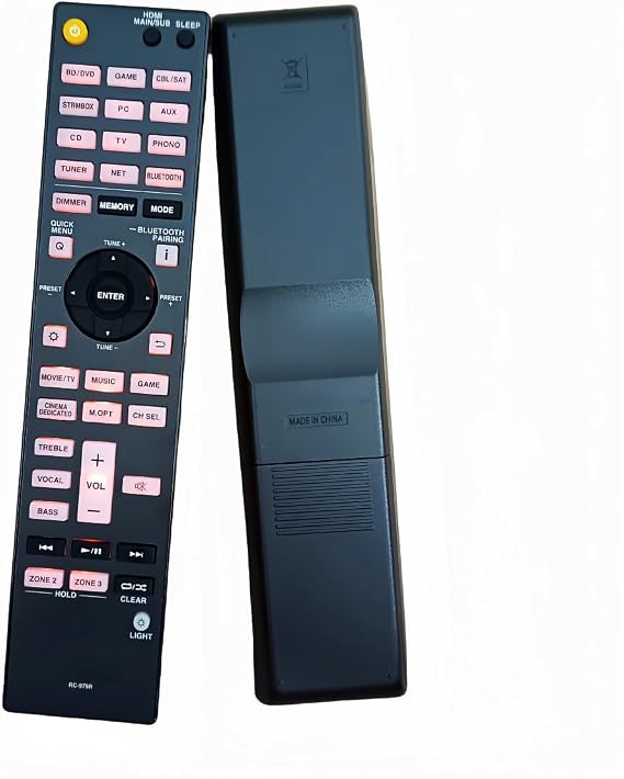 New OEM Remote Control for Onkyo RC-979R TX-RZ3400 11.2-Channel AV Receiver (Backlight Replacement Function)(Black)
