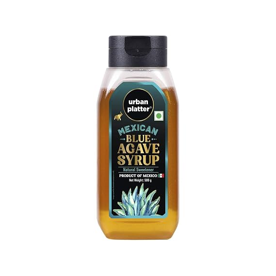 Urban Platter Mexican Blue Agave Syrup | 17.64 Oz (500g) | Natural Plant-Based Sweetener | Low Glycemic, Vegan & Gluten-Free | Perfect Sugar Alternative for Tea, Coffee, Baking & Desserts