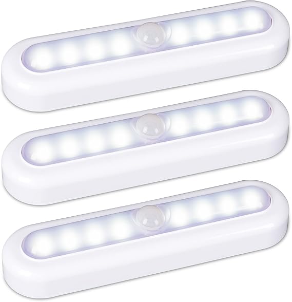STAR-SPANGLED 3-Pack Motion Sensor Lights Indoor Battery Powered & 5-Pack Push Lights Indoor Battery Powered