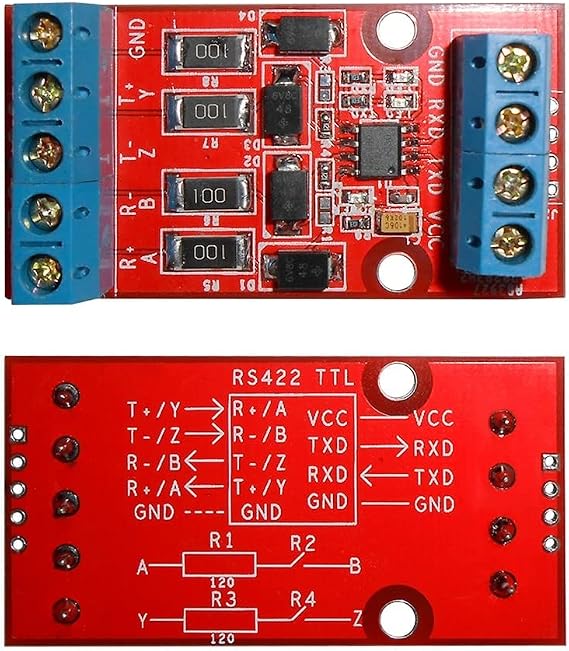 MiOYOOW RS422 to TTL Converter, 3.3V Level Converter Module Mutual Conversion with Indicator Light