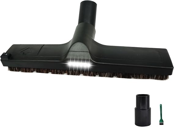 EZ SPARES 32mm 12-Inch Horsehair Floor Brush with Four LED Light Points