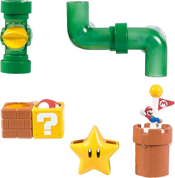 My Mario Pipes Bath Toy Playset by TOMY Toomies - Officially Licensed | Suction Cup Bath Toys, Encourages Water Confidence, Toddler Mario Toys, Nintendo Gifts for Kids, Great for Bath or Pool