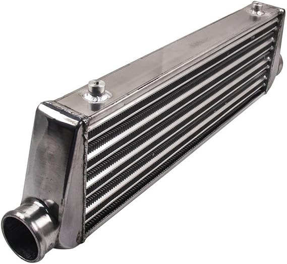 Universal 27x7x2.5 Inch Tube and Fin Intercooler Compatible with 2.5 Inch Inlet 64mm