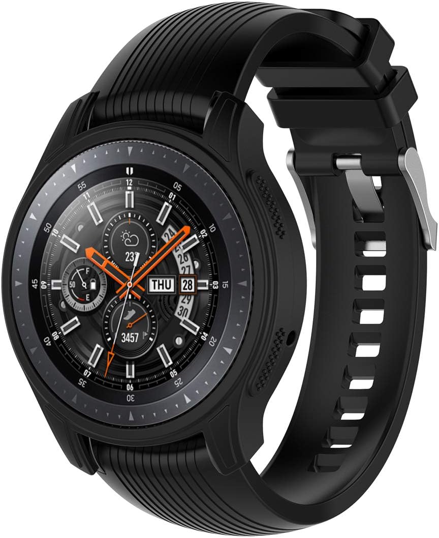 MOTONG For Galaxy Watch 46mm Protective Silicone Case Protective Silicone Case Cover Shell For Samsung Galaxy Watch 46mm And Samsung Gear S3 Frontier SM-R760
