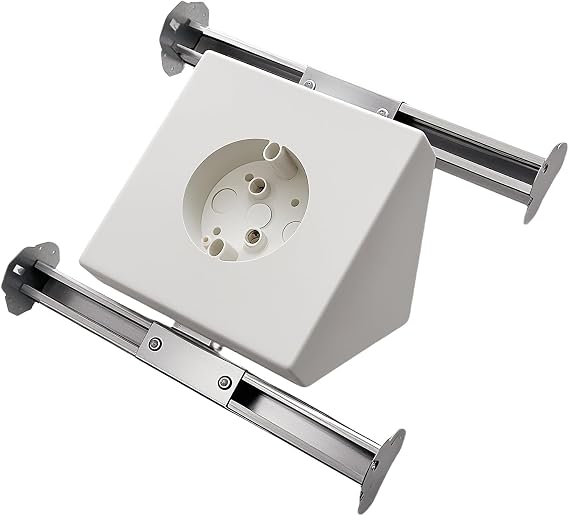 Cathedral & Vaulted Ceiling Fan Box, Adjustable Angle Mount Bracket Kit for Sloped Ceilings of 80 or Up, 14.5 Cubic-inches, White