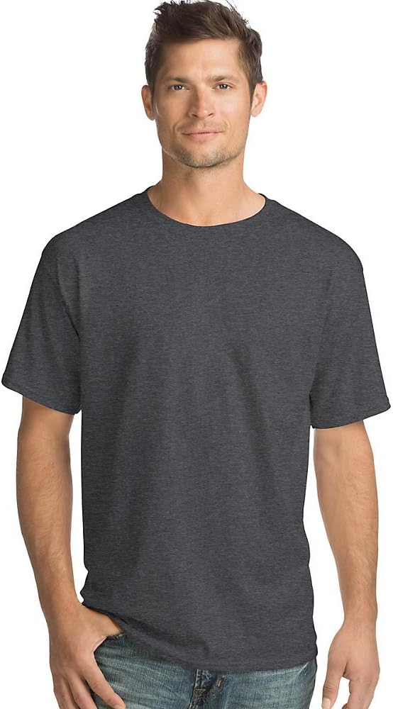Hanes Men's Essentials Tshirt 4 and 6 Packs, ComfortSoft Tee, Cotton Shirt for Men