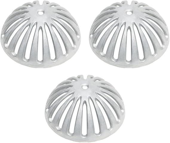 Leyso Heavy Duty Aluminum Dome Floor Drain Cover and Drain Strainer, Removable Outdoor Drain Cover, Dome Strainer for Restaurant, Home, Garden, Roof Top 5-1/4" Diameter x 2-1/4"H (3 PCS)