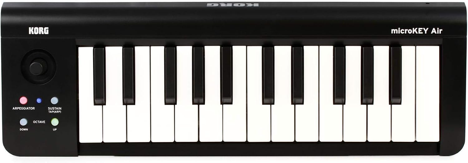 Korg - microKEY2-25AIR Bluetooth Wireless + USB MIDI Controller - 25 Key - Black