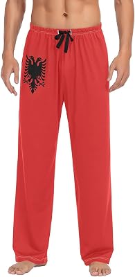 NCRJCZQL Mens Straight-Fit Pajama Pant Sleep Long Lounge Pants Drawstring Pjs Bottoms