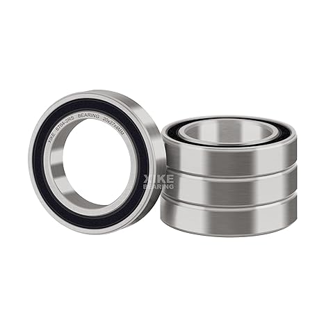 XIKE 4 pcs 6704-2RS Ball Bearings 20x27x4mm, Bearing Steel and Pre-Lubricated, Double Rubber Seals, 6704RS Deep Groove Ball Bearing with Shields