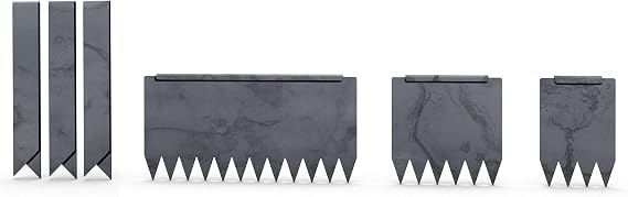 Hammer-in Landscape Edging - Cor-Ten Steel - Accessory Strips - Plus Connector Clips (6-Inches, 3-Pack (4, 6, 12 inch))