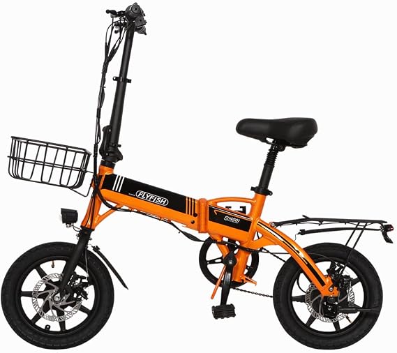 FLYFISH Public Road Driving, No License Required, Electric Assisted Bicycle, Foldable, 14 Inch, Electric, Foldable, Electric Assist Bicycle, Lightweight, Ultra Small, Electric Assist Bicycle, Public