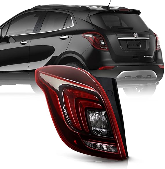 ACANII - For 2017-2022 Buick Encore Red Clear OE Factory Style LED Tail Light Brake Lamp Replacement Left Driver Side