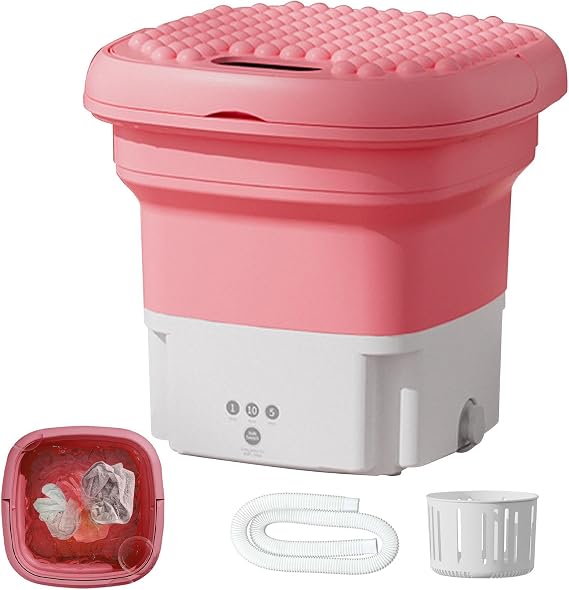 Mini Washing Machine, Folding Washing Machine, Small Washing Machine, With Dehydration Function, Portable Washing Machine, Semi-Automatic, Ultrasonic, 2.8 L Capacity, Portable, Water Saving, Energy
