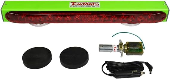 Towmate TM22G 22" Wireless Tow Light Bar | LED Stop, Tail, Turn | Includes 4 Pin Round Transmitter | Charging Cord