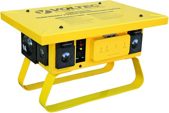 Voltec 09-00376 T-BOX LOCKING 50Amp 125/250V 3 GFCI, 6ea L5-20R/1ea L6-30R, Power Inlet/Outlet -50AMP 125/250V, 3 GFCI / Circuit Breaker Protected