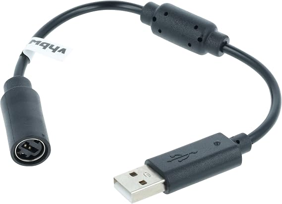 Variation vhbw USB Adaptor Cable with Protruding Grey for Microsoft Xbox 360 Controller