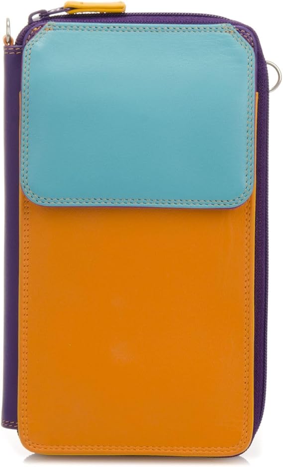 mywalit Zip Round Multi Purse with Shoulder Strap Wallet