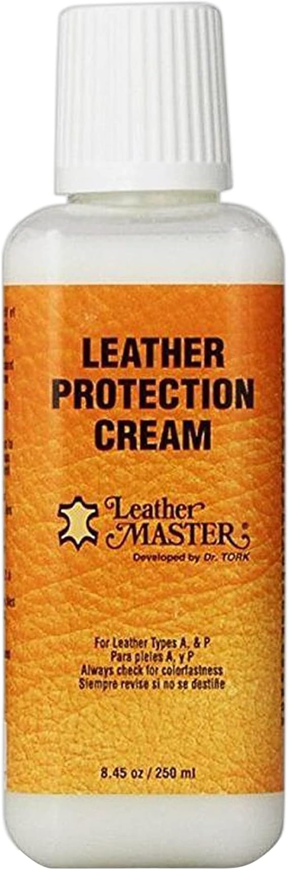 LEATHER MASTER 250ML Leather Protection Cream - Leather Cleaner and Conditioner for Couch Clothes Purses Shoes Boots Car Leather Water Based Formula