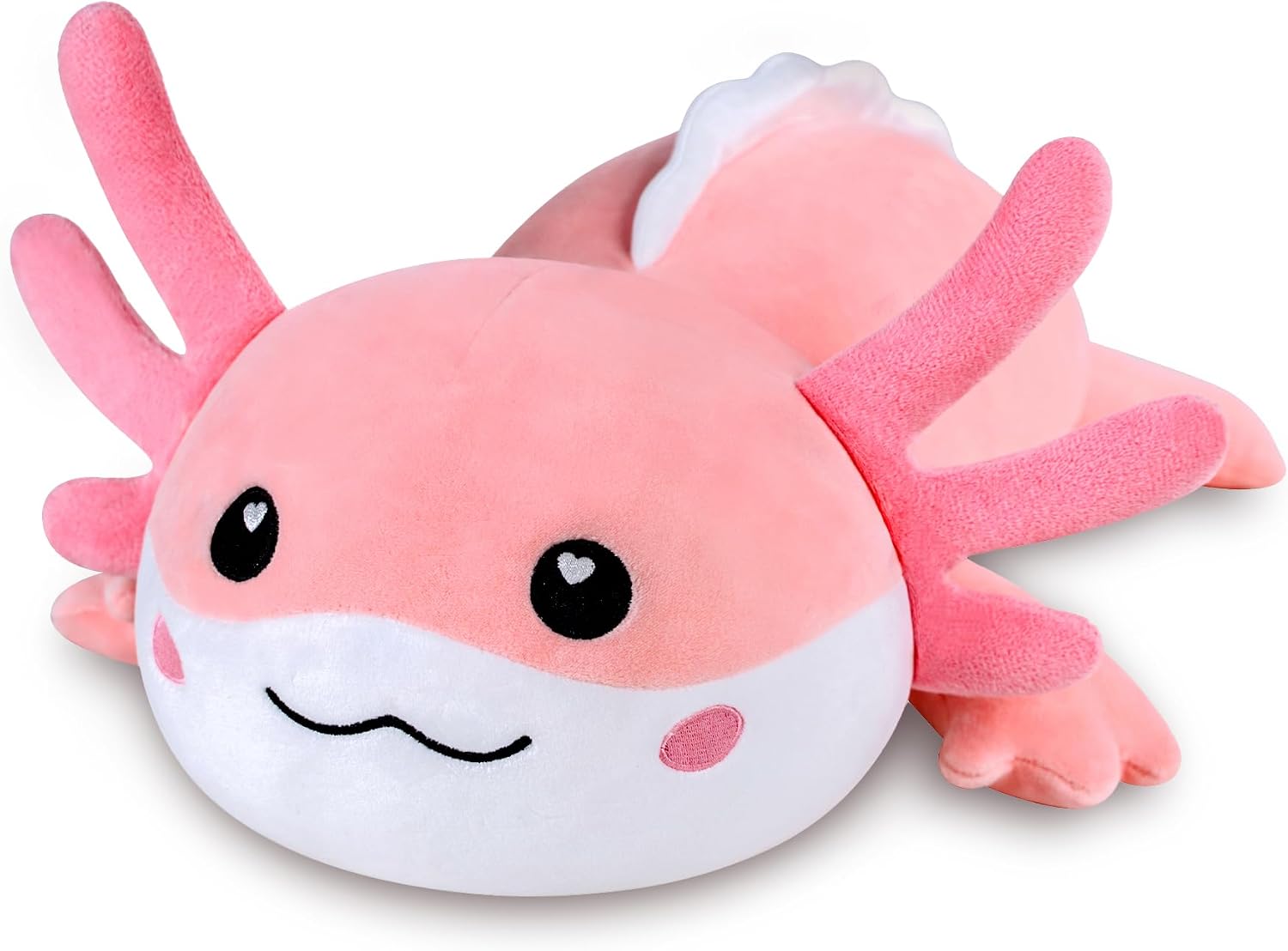 Puffpals Axolotl Plush, 13 Inch Soft Plush Pillow Pink Axolotl Stuffed Animal, Cute Plushies Toy Gifts for Kids & Adults