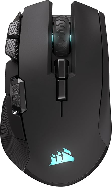 Corsair IRONCLAW Wireless SE Gaming Mouse Black | 26,000 DPI, Ergonomic Design for Larger Hands, 10 Programmable Buttons, for MOBA, FPS, MMO