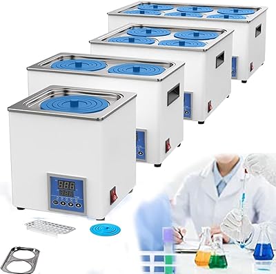 Digital Thermostatic Water Bath,1/2/4/6 Hole Laboratory Water Bath,Electric Water Bath Canner,Heated Water Bucket,with Timing Function,for Lab Equipment,6Hole