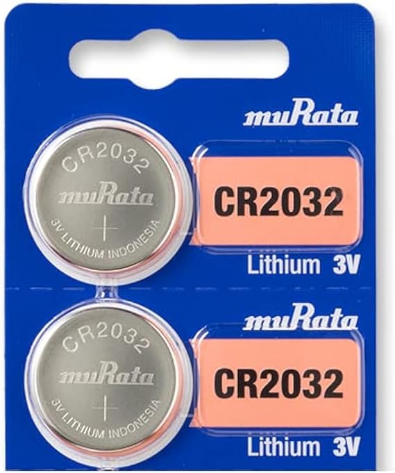 Murata CR2032 Battery 3V Lithium Coin Cell - Replaces Sony CR2032 (2 Batteries)