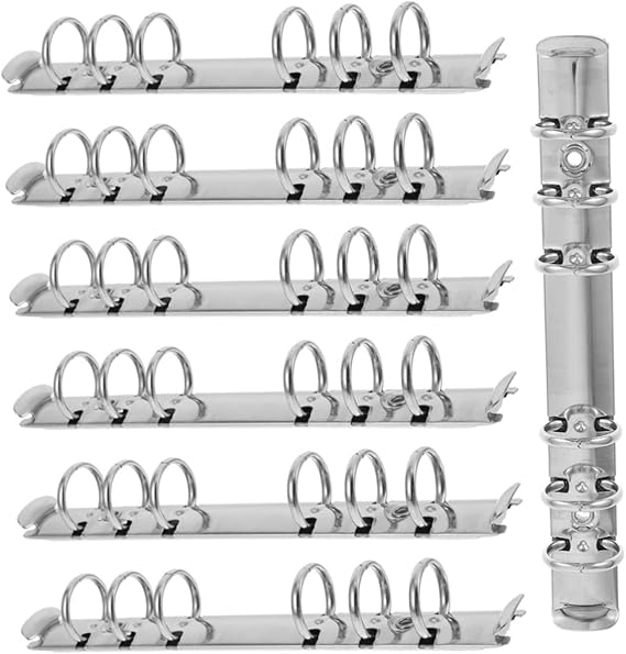 7pcs Binder Mechanism Replacement Kit for Planner and Photo Albums Easy to Pages for Office School and Home Use