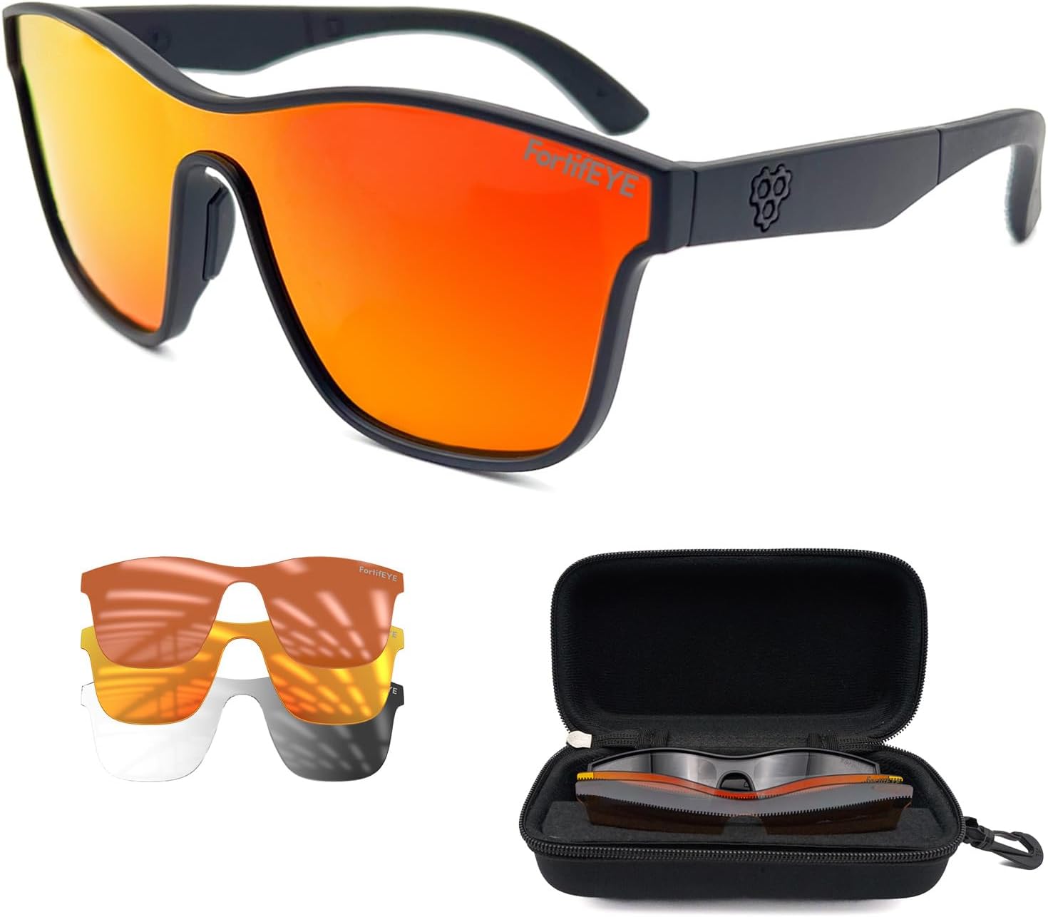 CRBN Drift Pickleball Glasses for Men and Women Pickleball Eye Protection, Photochromic Lenses provide sun and impact protection under all conditions and comply with ANSI Z87.1 and Z80.3