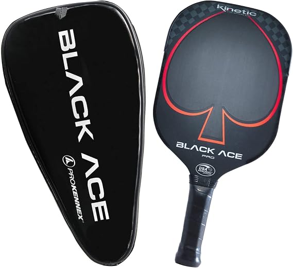 PROKENNEX Black Ace Pro - Pickleball Paddle with Toray 700 Carbon Fiber Face - Comfort Pro Grip