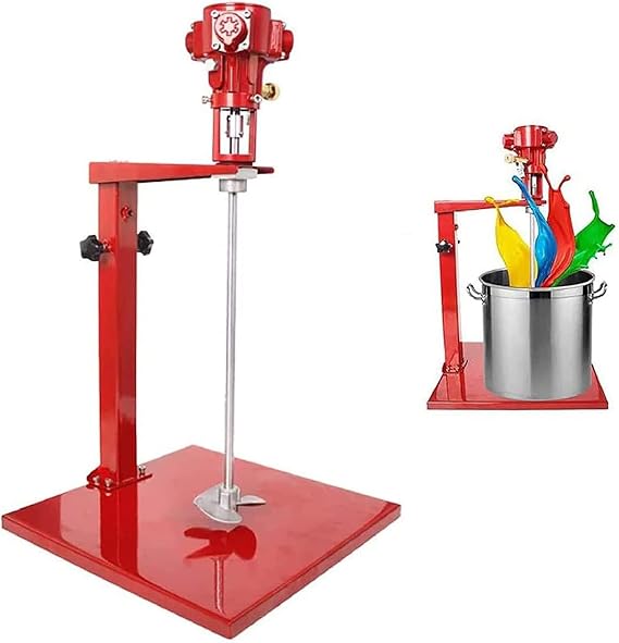 5 Gallon Pneumatic Paint Mixer Machine Ink Coating Mixing Tool, 1500-2600rmp Desktop Vertical Air Agitator, Automatic Lifting Stirring Machine