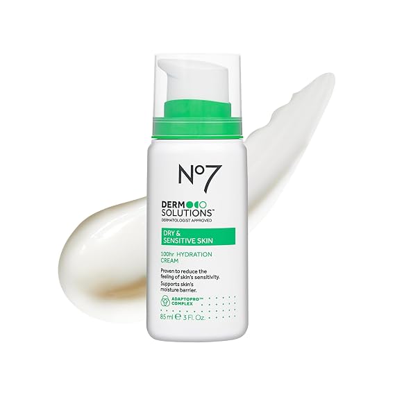 No7 Derm Solutions 100hr Hydrating Face Moisturizer, 3 Fl Oz