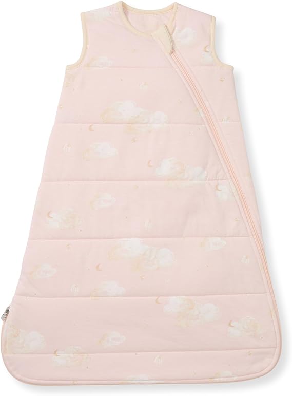 Burt's Bees Baby Unisex Newborn Essentials 100% Organic Cotton Beekeeper Wearable Blanket, Quilted Good Night Sky Pink, Medium