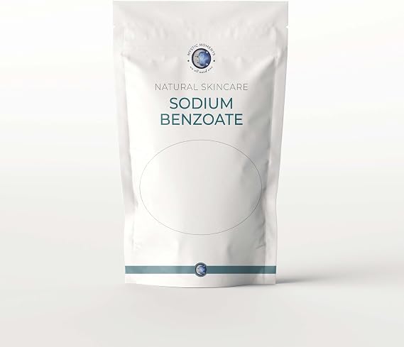 Mystic Moments | Sodium Benzoate Powder 1Kg | Cosmetic Grade Preservative for Skincare & Toiletries | Prevents Microbial Growth | Shelf Life Extension | External Use Only