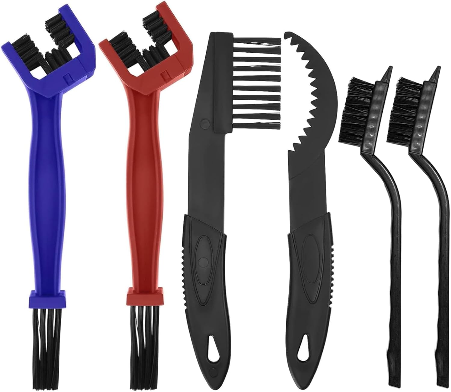 6 Pcs Chain Crankset Brushes, Chain Brush Cleaning Tool, Bike Cleaning Brushes, Bike Maintenance Cleaning Tool, Chain Cleaner Brushes for Mountain Bike, Bike Gear Cleaner Brush for Bikes Motos Gears