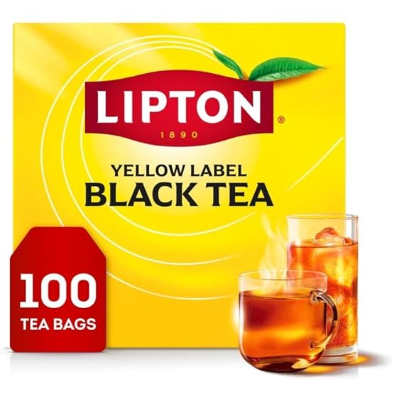 Lipton Black Tea Bags, Hot or Iced High Caffeine Tea, 100 Total Bags | 100 Lipton black tea bags with a blend of orange pekoe, pekoe cut black tea leaves picked at the peak of freshness