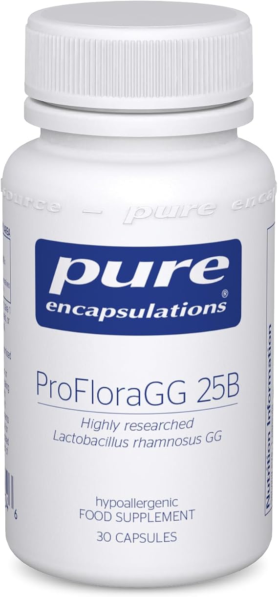 Pure Encapsulations ProFloraGG 25B, 25 Billion CFU, 30 Capsules | Digestive & Immune Support, 25 Billion CFU Lactobacillus Rhamnosus GG, Shelf-Stable, No Refrigeration Needed