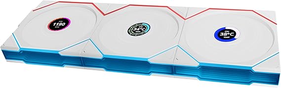 Lian Li UNI FAN REVERSE TL WIRELESS LCD 3x120mm White Case Fan (G99.12RTLLCD1W3W.00)