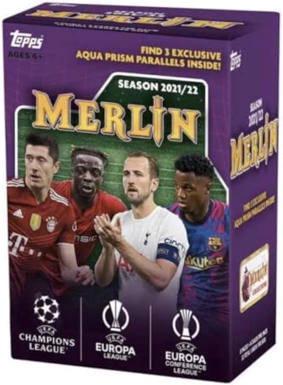 2021-2022 Topps UEFA Champions League Merlin Chrome Soccer Blaster Box - 32 Trading Cards Per Box