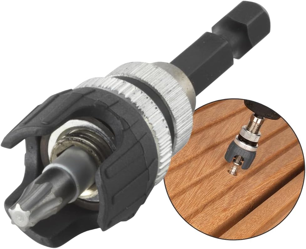 wolfcraft Magnetic Bit Holder I 6961000 I for Depth-Limited Fastening of Deck Boards