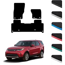 GCM - Car Floor Mats for Land Rover Discovery 5 (NOT Sport) 2017 To Present - Does Not Fit Sports Model - Full Coverage-Anti Slip & Fit Car Mat with Clips Easy to Clean Car Carpet-Black Edging, Carpet